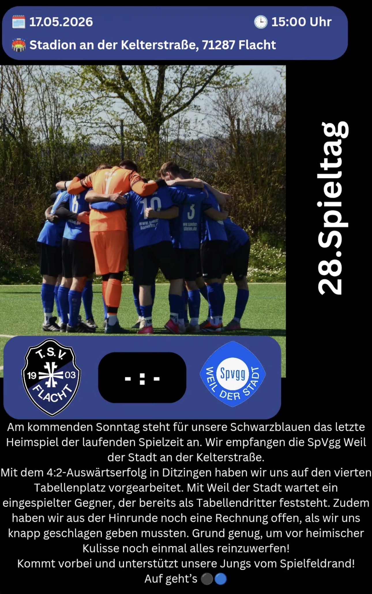 Letztes Heimspiel der Saison 2025/2026